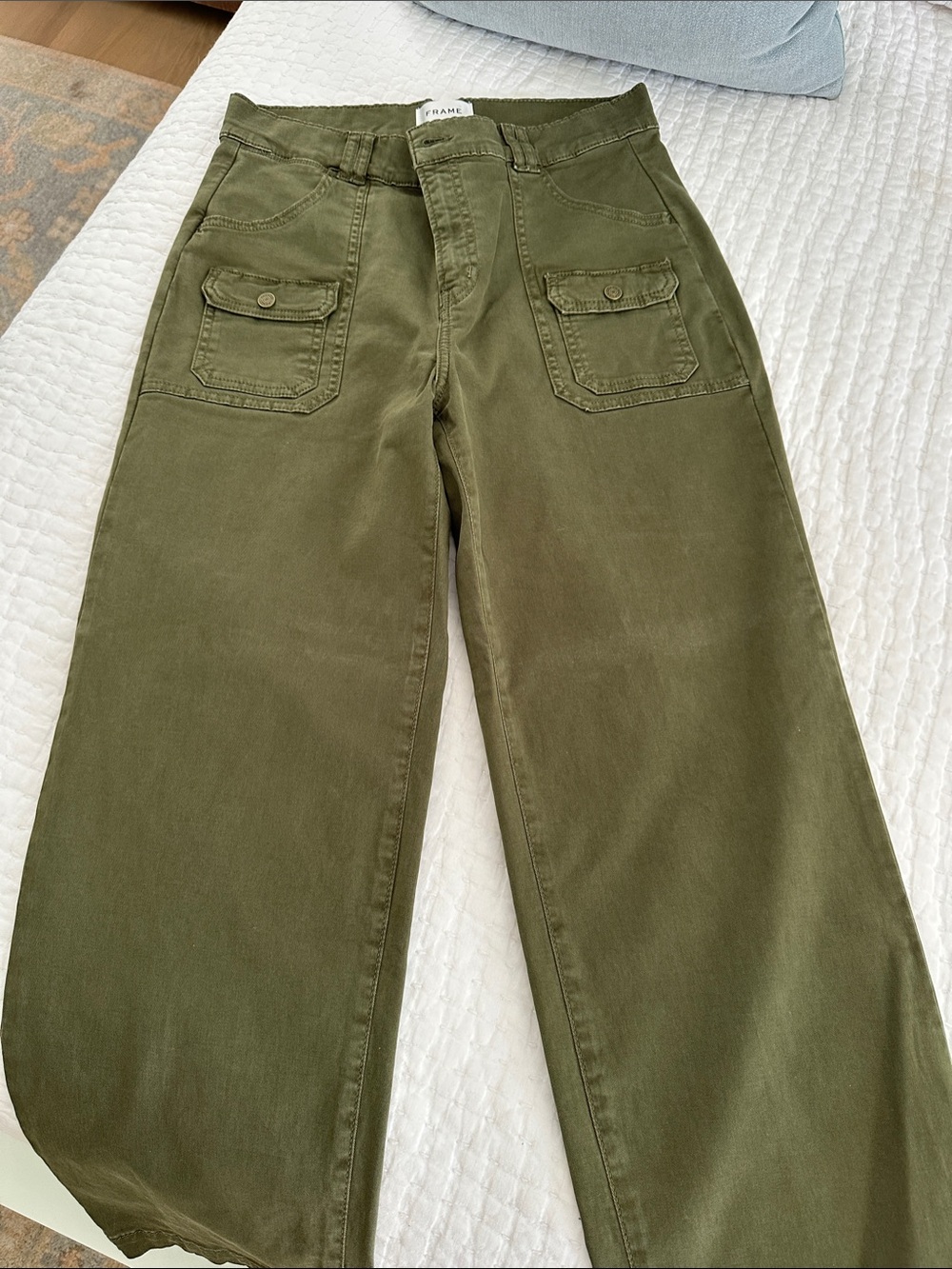 Frame Denim Military Green/Khaki Utility Pants